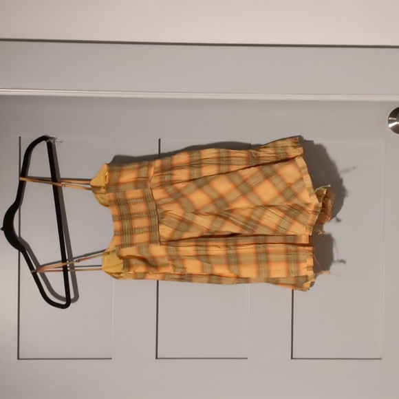 Yellow flannel romper size M Urban outfitters - Picture 3 of 5